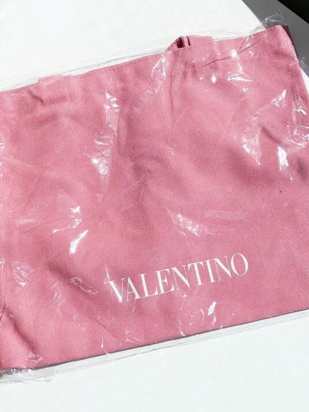 Valentino Pink Logo Drawstring Pouch
